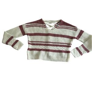 Rosie Harlow shrug sweater rose pink striped